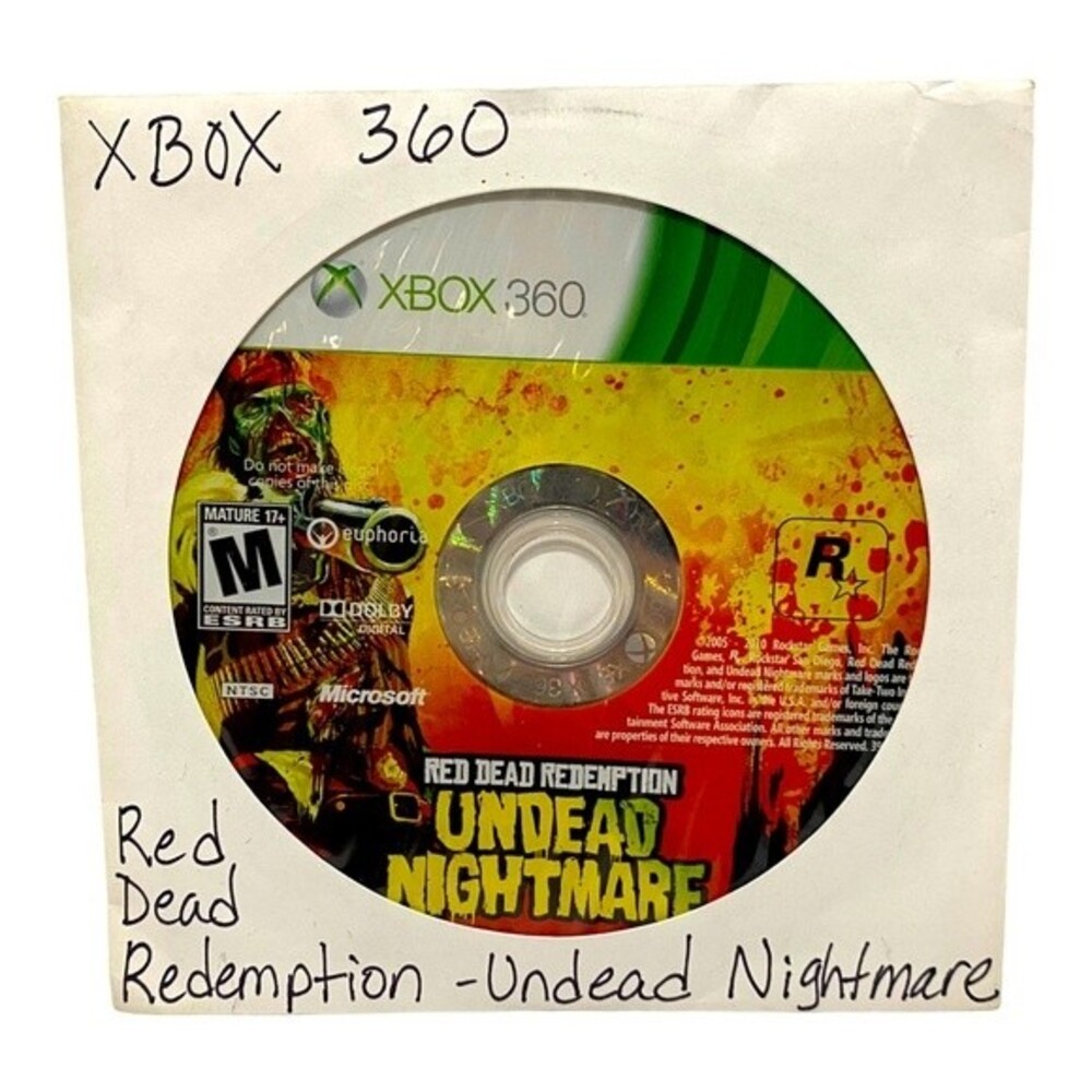 Red Dead Redemption Undead Nightmare Xbox 360 (NO HARD COVER CASE)